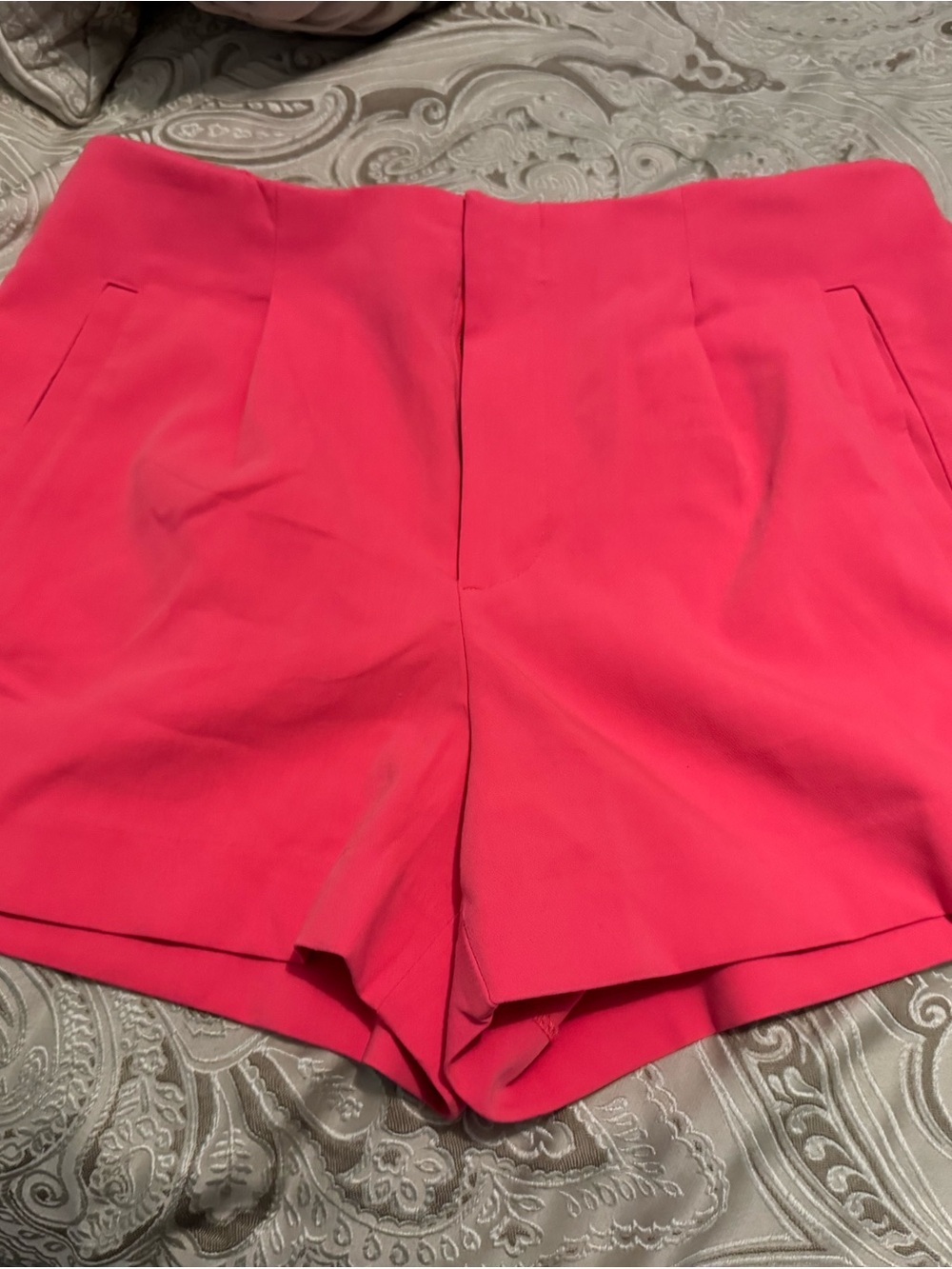 a new day Bright Hot Pink High-Waist Tailored Shorts
